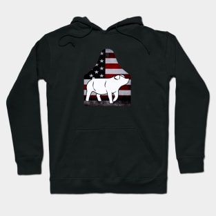 American Flag Ear Tag - Pig - NOT FOR RESALE WITHOUT PERMISSION Hoodie